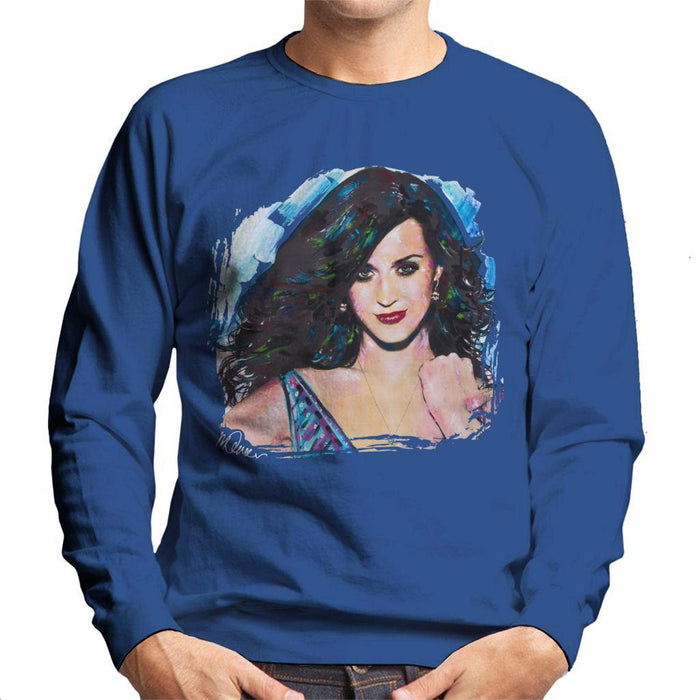 Sidney Maurer Original Portrait Of Katy Perry Long Hair Mens Sweatshirt - Mens Sweatshirt