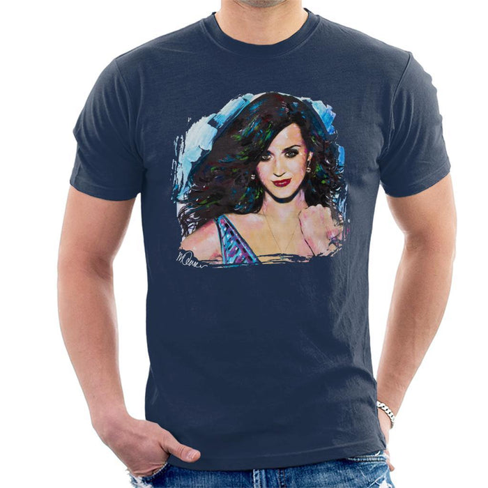 Sidney Maurer Original Portrait Of Katy Perry Long Hair Mens T-Shirt - Mens T-Shirt