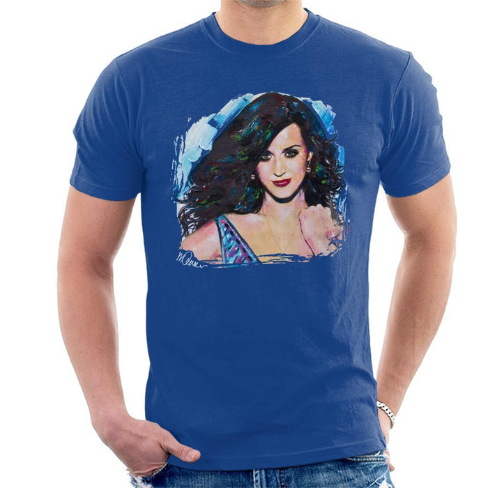 Sidney Maurer Original Portrait Of Katy Perry Long Hair Mens T-Shirt - Mens T-Shirt
