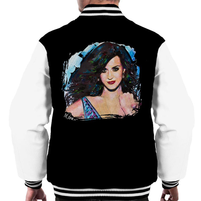 Sidney Maurer Original Portrait Of Katy Perry Long Hair Mens Varsity Jacket - Mens Varsity Jacket