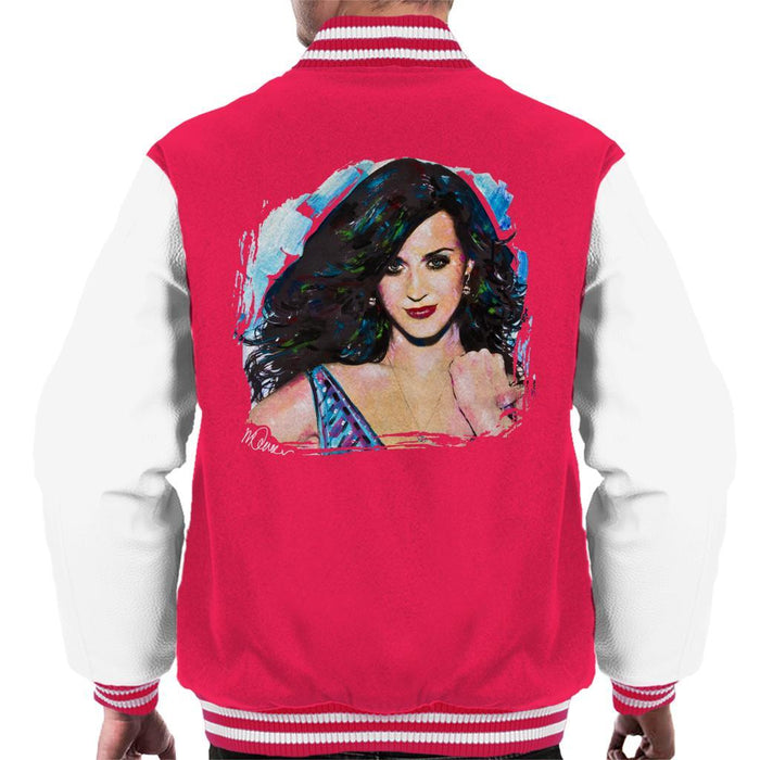 Sidney Maurer Original Portrait Of Katy Perry Long Hair Mens Varsity Jacket - Mens Varsity Jacket