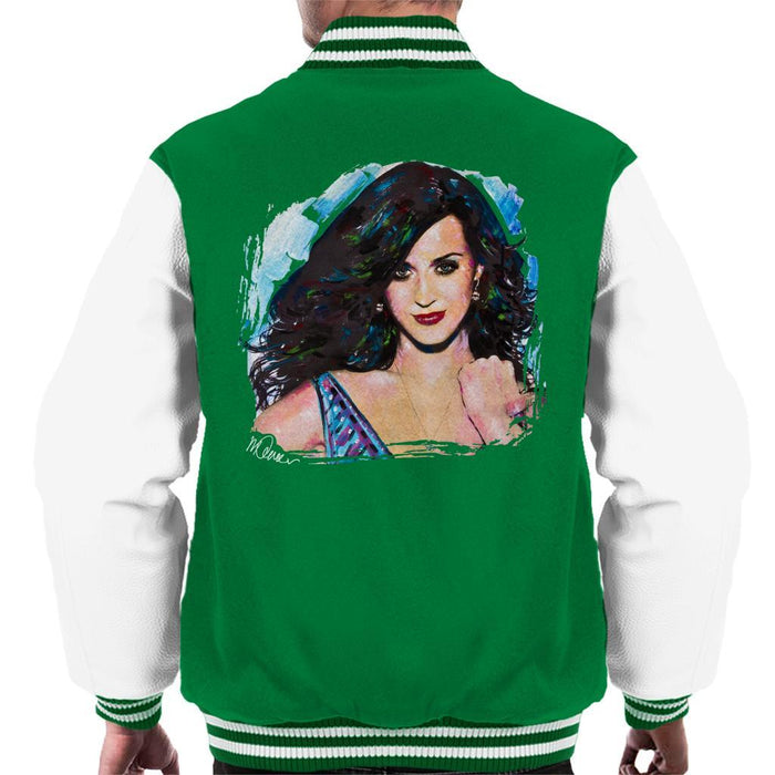 Sidney Maurer Original Portrait Of Katy Perry Long Hair Mens Varsity Jacket - Mens Varsity Jacket