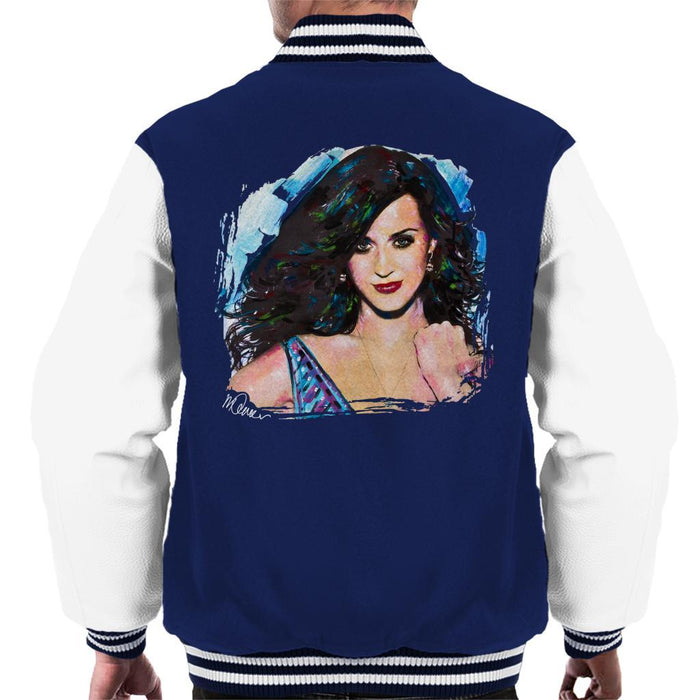 Sidney Maurer Original Portrait Of Katy Perry Long Hair Mens Varsity Jacket - Mens Varsity Jacket