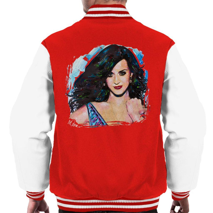 Sidney Maurer Original Portrait Of Katy Perry Long Hair Mens Varsity Jacket - Mens Varsity Jacket