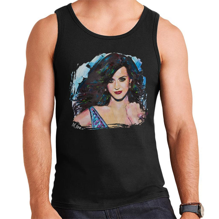 Sidney Maurer Original Portrait Of Katy Perry Long Hair Mens Vest - Mens Vest