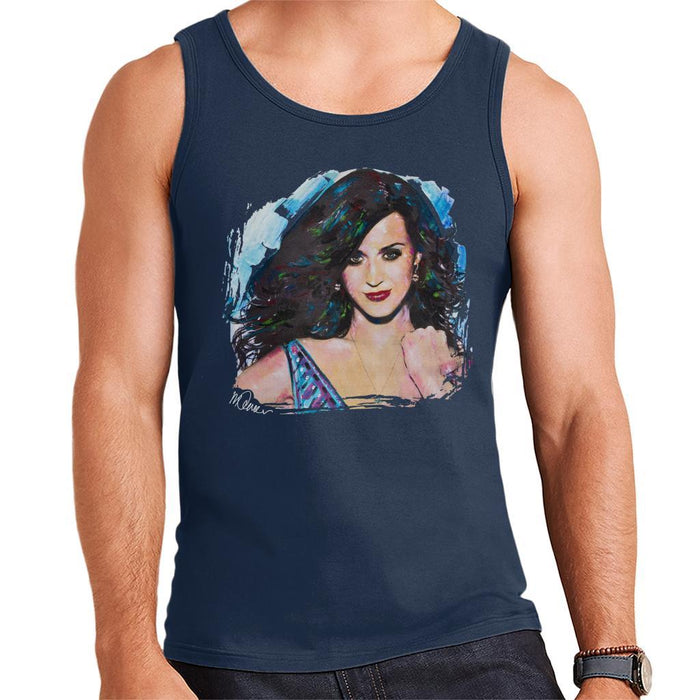 Sidney Maurer Original Portrait Of Katy Perry Long Hair Mens Vest - Mens Vest