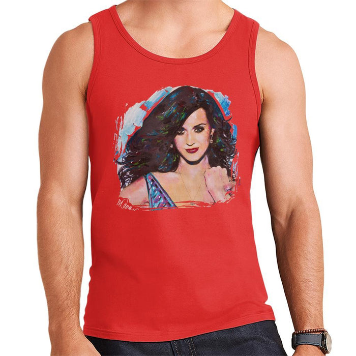 Sidney Maurer Original Portrait Of Katy Perry Long Hair Mens Vest - Mens Vest