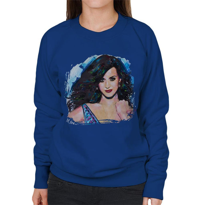 Sidney Maurer Original Portrait Of Katy Perry Long Hair Womens Sweatshirt - Womens Sweatshirt