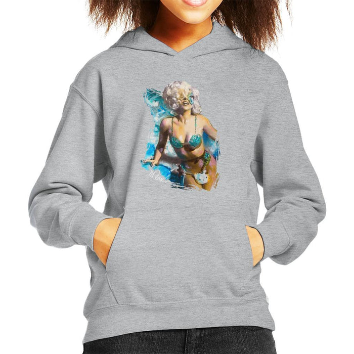 Sidney Maurer Original Portrait Of Lady Gaga Sea Shell Bikini Kids Hooded Sweatshirt - Kids Boys Hooded Sweatshirt