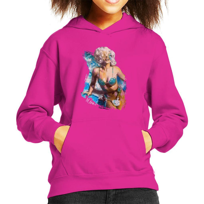 Sidney Maurer Original Portrait Of Lady Gaga Sea Shell Bikini Kids Hooded Sweatshirt - Kids Boys Hooded Sweatshirt