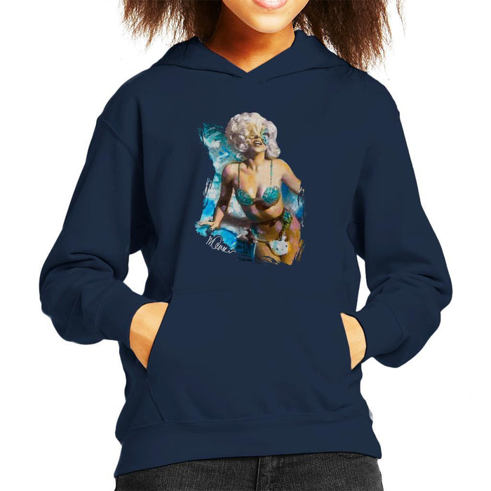 Sidney Maurer Original Portrait Of Lady Gaga Sea Shell Bikini Kids Hooded Sweatshirt - Kids Boys Hooded Sweatshirt