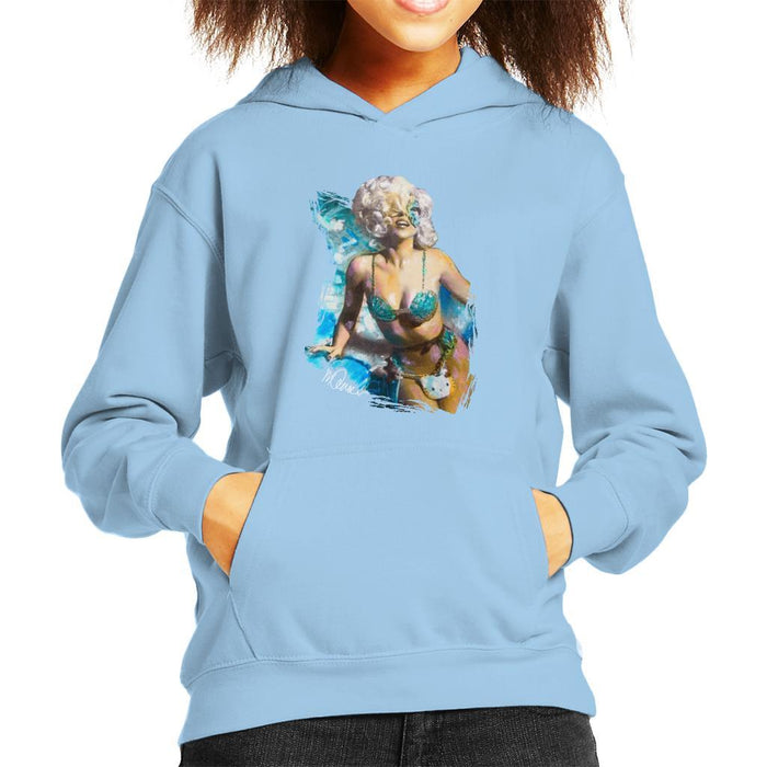 Sidney Maurer Original Portrait Of Lady Gaga Sea Shell Bikini Kids Hooded Sweatshirt - Kids Boys Hooded Sweatshirt