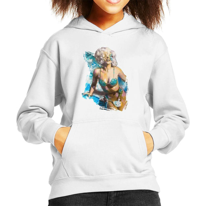 Sidney Maurer Original Portrait Of Lady Gaga Sea Shell Bikini Kids Hooded Sweatshirt - Kids Boys Hooded Sweatshirt