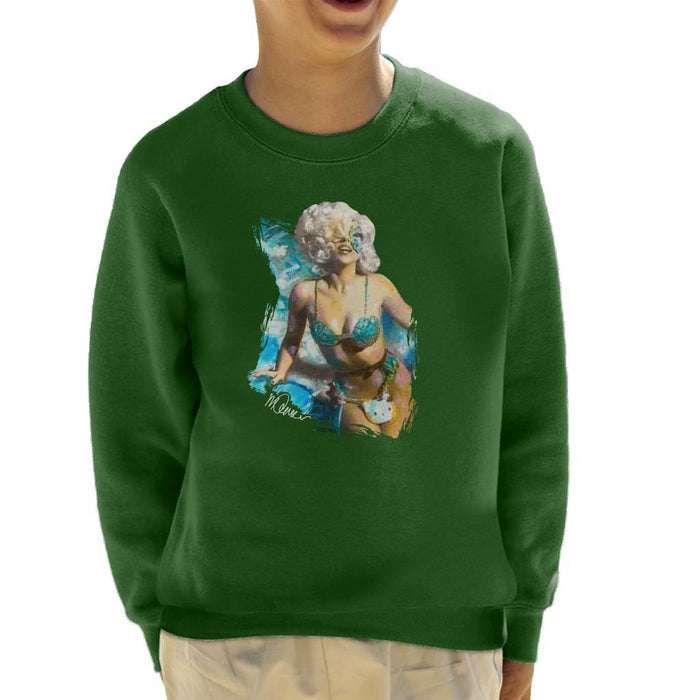 Sidney Maurer Original Portrait Of Lady Gaga Sea Shell Bikini Kids Sweatshirt - Kids Boys Sweatshirt