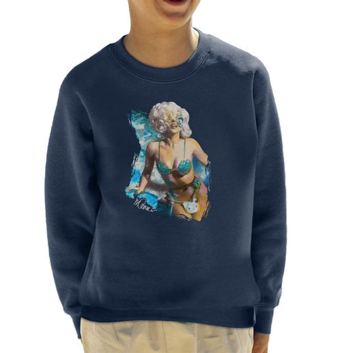 Sidney Maurer Original Portrait Of Lady Gaga Sea Shell Bikini Kids Sweatshirt - Kids Boys Sweatshirt