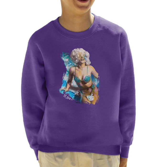 Sidney Maurer Original Portrait Of Lady Gaga Sea Shell Bikini Kids Sweatshirt - Kids Boys Sweatshirt