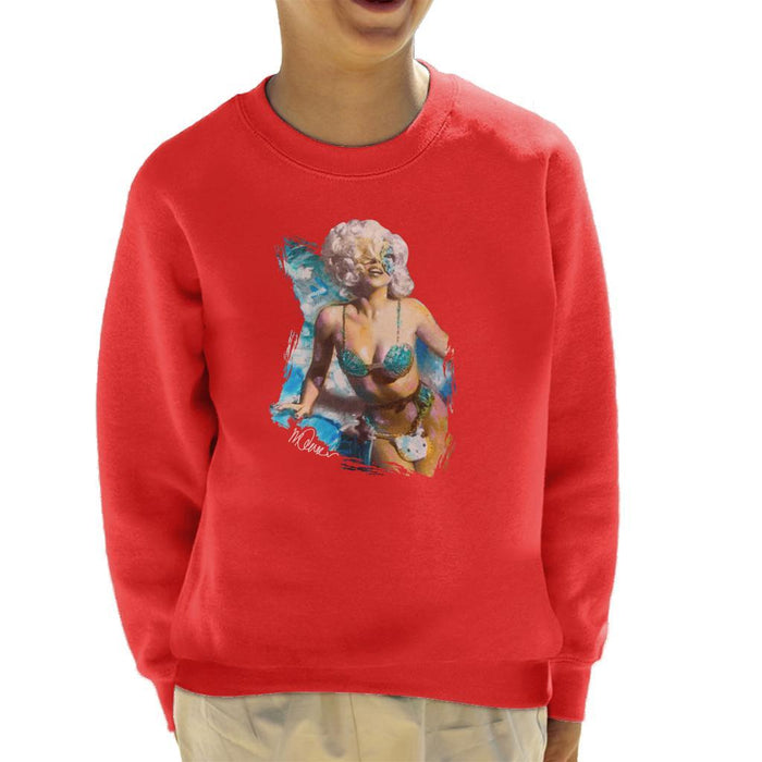 Sidney Maurer Original Portrait Of Lady Gaga Sea Shell Bikini Kids Sweatshirt - Kids Boys Sweatshirt