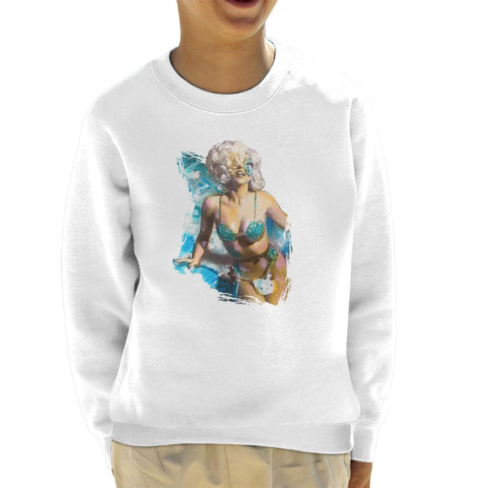 Sidney Maurer Original Portrait Of Lady Gaga Sea Shell Bikini Kids Sweatshirt - Kids Boys Sweatshirt