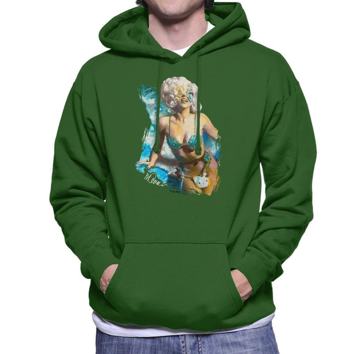 Sidney Maurer Original Portrait Of Lady Gaga Sea Shell Bikini Mens Hooded Sweatshirt - Mens Hooded Sweatshirt