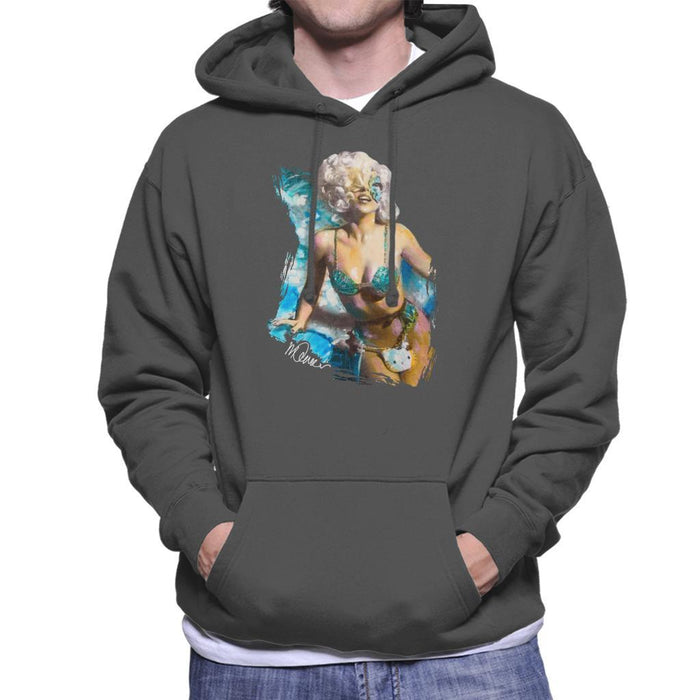 Sidney Maurer Original Portrait Of Lady Gaga Sea Shell Bikini Mens Hooded Sweatshirt - Mens Hooded Sweatshirt