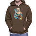 Sidney Maurer Original Portrait Of Lady Gaga Sea Shell Bikini Mens Hooded Sweatshirt - Mens Hooded Sweatshirt
