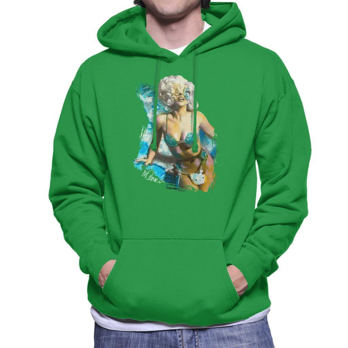 Sidney Maurer Original Portrait Of Lady Gaga Sea Shell Bikini Mens Hooded Sweatshirt - Mens Hooded Sweatshirt