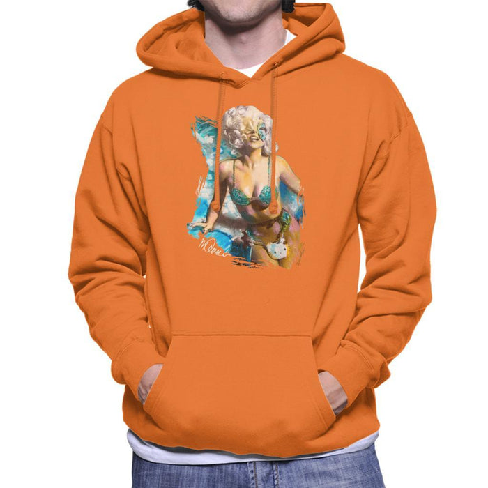 Sidney Maurer Original Portrait Of Lady Gaga Sea Shell Bikini Mens Hooded Sweatshirt - Mens Hooded Sweatshirt