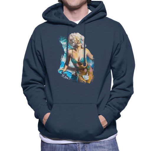 Sidney Maurer Original Portrait Of Lady Gaga Sea Shell Bikini Mens Hooded Sweatshirt - Mens Hooded Sweatshirt