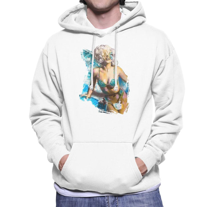 Sidney Maurer Original Portrait Of Lady Gaga Sea Shell Bikini Mens Hooded Sweatshirt - Mens Hooded Sweatshirt