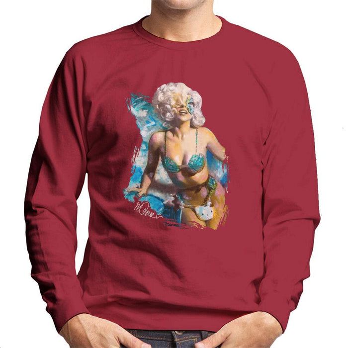 Sidney Maurer Original Portrait Of Lady Gaga Sea Shell Bikini Mens Sweatshirt - Mens Sweatshirt