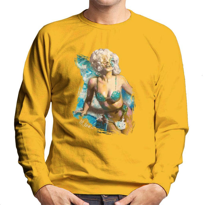 Sidney Maurer Original Portrait Of Lady Gaga Sea Shell Bikini Mens Sweatshirt - Mens Sweatshirt