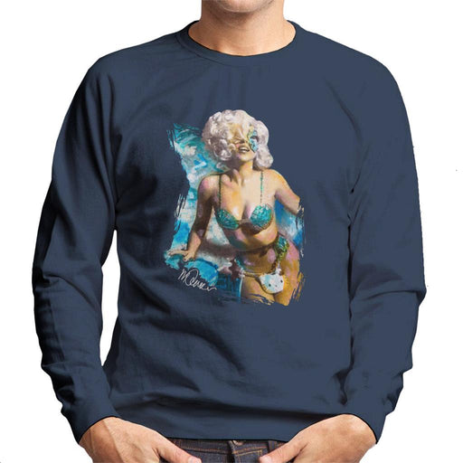 Sidney Maurer Original Portrait Of Lady Gaga Sea Shell Bikini Mens Sweatshirt - Mens Sweatshirt