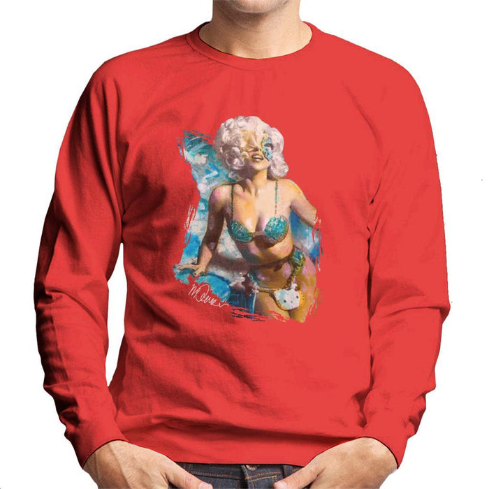 Sidney Maurer Original Portrait Of Lady Gaga Sea Shell Bikini Mens Sweatshirt - Mens Sweatshirt