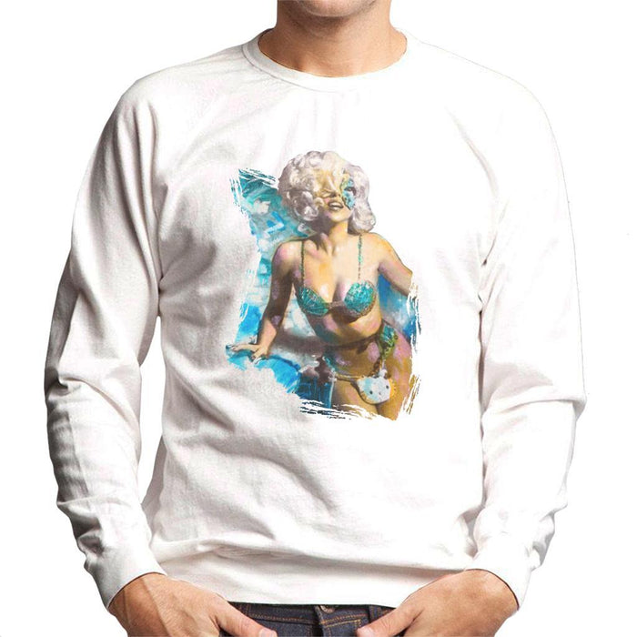 Sidney Maurer Original Portrait Of Lady Gaga Sea Shell Bikini Mens Sweatshirt - Mens Sweatshirt