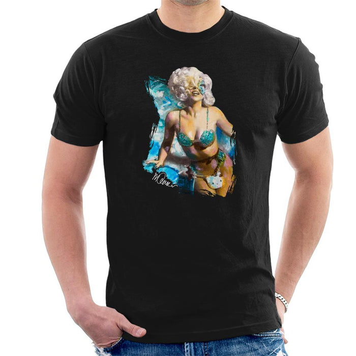 Sidney Maurer Original Portrait Of Lady Gaga Sea Shell Bikini Mens T-Shirt - Mens T-Shirt
