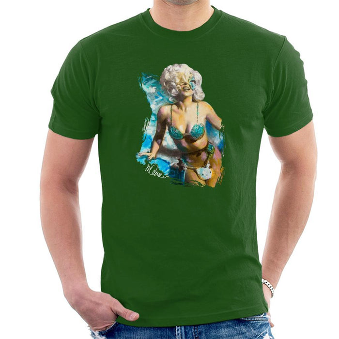 Sidney Maurer Original Portrait Of Lady Gaga Sea Shell Bikini Mens T-Shirt - Mens T-Shirt