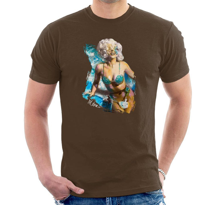 Sidney Maurer Original Portrait Of Lady Gaga Sea Shell Bikini Mens T-Shirt - Mens T-Shirt