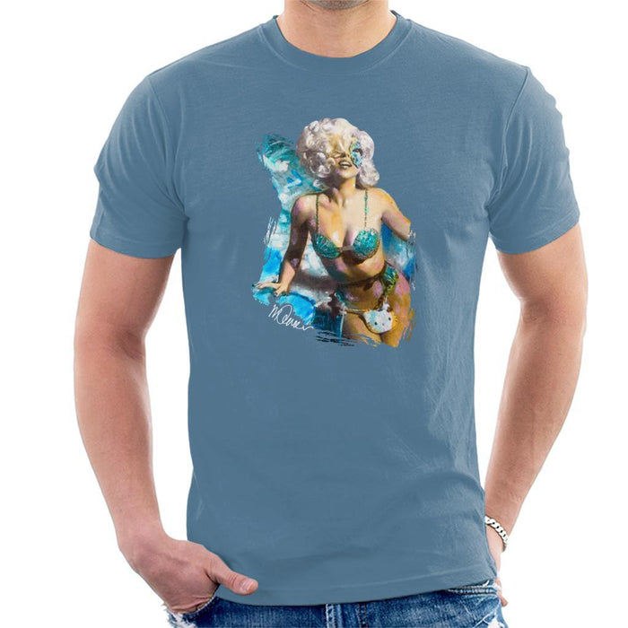 Sidney Maurer Original Portrait Of Lady Gaga Sea Shell Bikini Mens T-Shirt - Mens T-Shirt