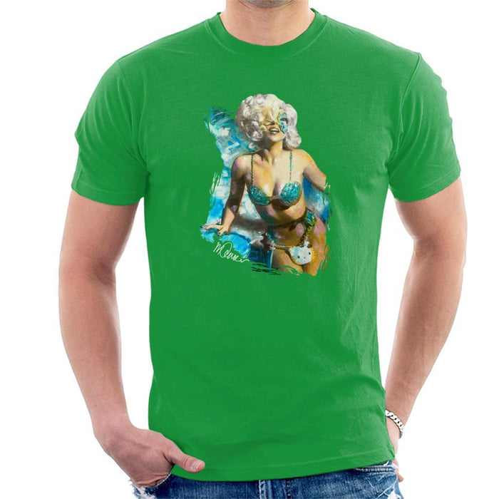 Sidney Maurer Original Portrait Of Lady Gaga Sea Shell Bikini Mens T-Shirt - Mens T-Shirt
