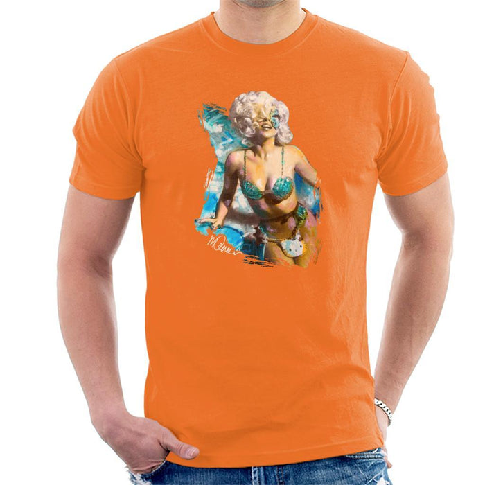 Sidney Maurer Original Portrait Of Lady Gaga Sea Shell Bikini Mens T-Shirt - Mens T-Shirt