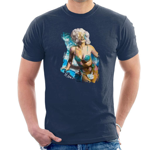 Sidney Maurer Original Portrait Of Lady Gaga Sea Shell Bikini Mens T-Shirt - Mens T-Shirt