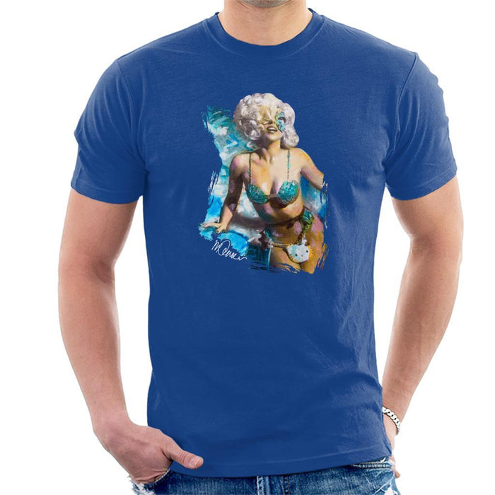 Sidney Maurer Original Portrait Of Lady Gaga Sea Shell Bikini Mens T-Shirt - Mens T-Shirt