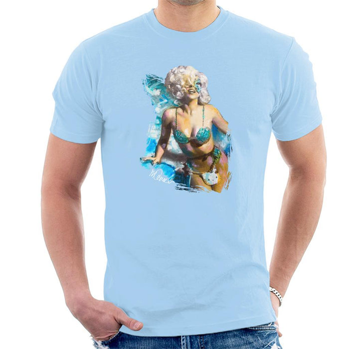 Sidney Maurer Original Portrait Of Lady Gaga Sea Shell Bikini Mens T-Shirt - Mens T-Shirt