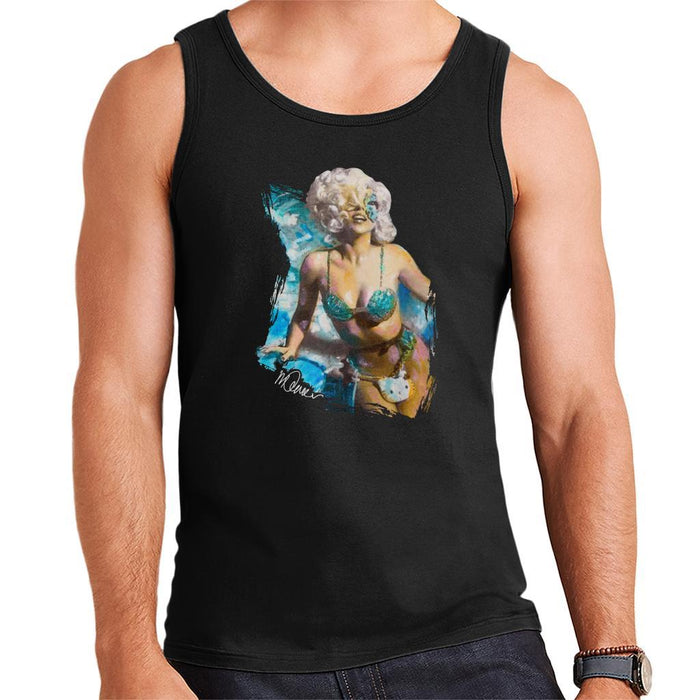 Sidney Maurer Original Portrait Of Lady Gaga Sea Shell Bikini Mens Vest - Mens Vest