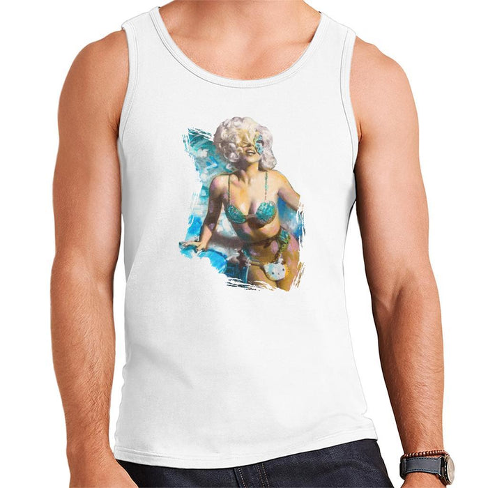 Sidney Maurer Original Portrait Of Lady Gaga Sea Shell Bikini Mens Vest - Mens Vest