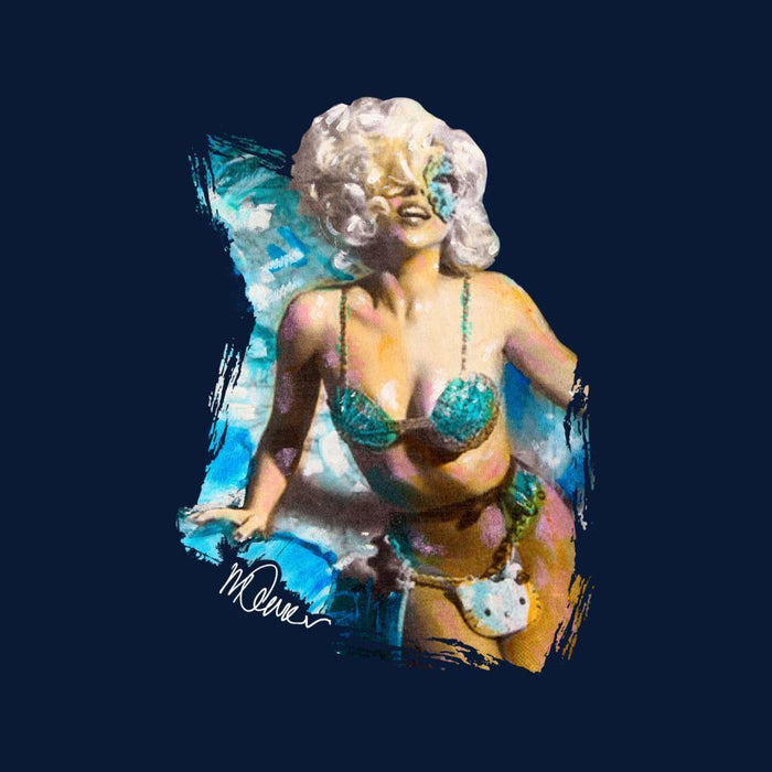 Sidney Maurer Original Portrait Of Lady Gaga Sea Shell Bikini Womens Sweatshirt - Womens Sweatshirt