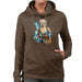 Sidney Maurer Original Portrait Of Lady Gaga Sea Shell Bikini Womens Hooded Sweatshirt - Womens Hooded Sweatshirt