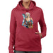 Sidney Maurer Original Portrait Of Lady Gaga Sea Shell Bikini Womens Hooded Sweatshirt - Womens Hooded Sweatshirt