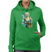 Sidney Maurer Original Portrait Of Lady Gaga Sea Shell Bikini Womens Hooded Sweatshirt - Womens Hooded Sweatshirt