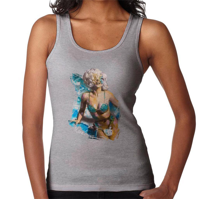Sidney Maurer Original Portrait Of Lady Gaga Sea Shell Bikini Womens Vest - Womens Vest